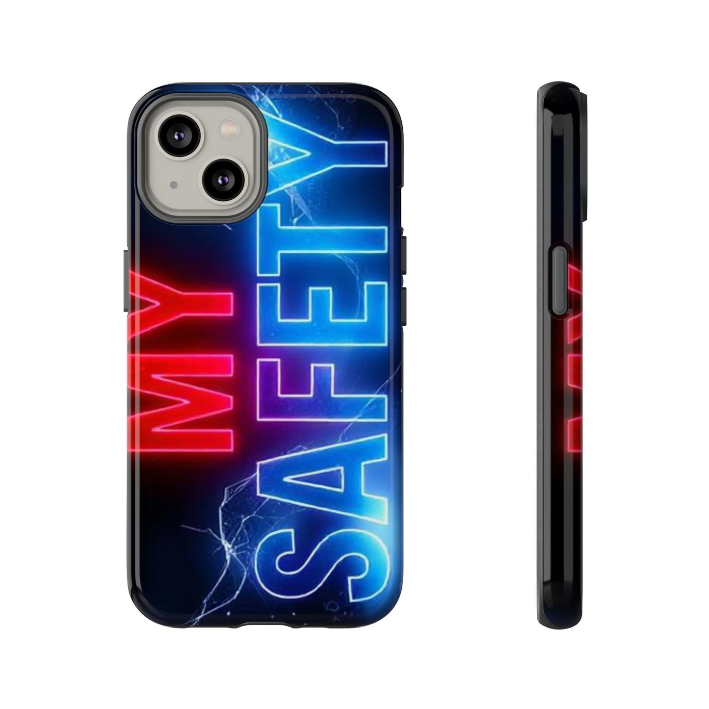 Vibrant Phone Case: 'MY SAFETY' Design for Protection and Style