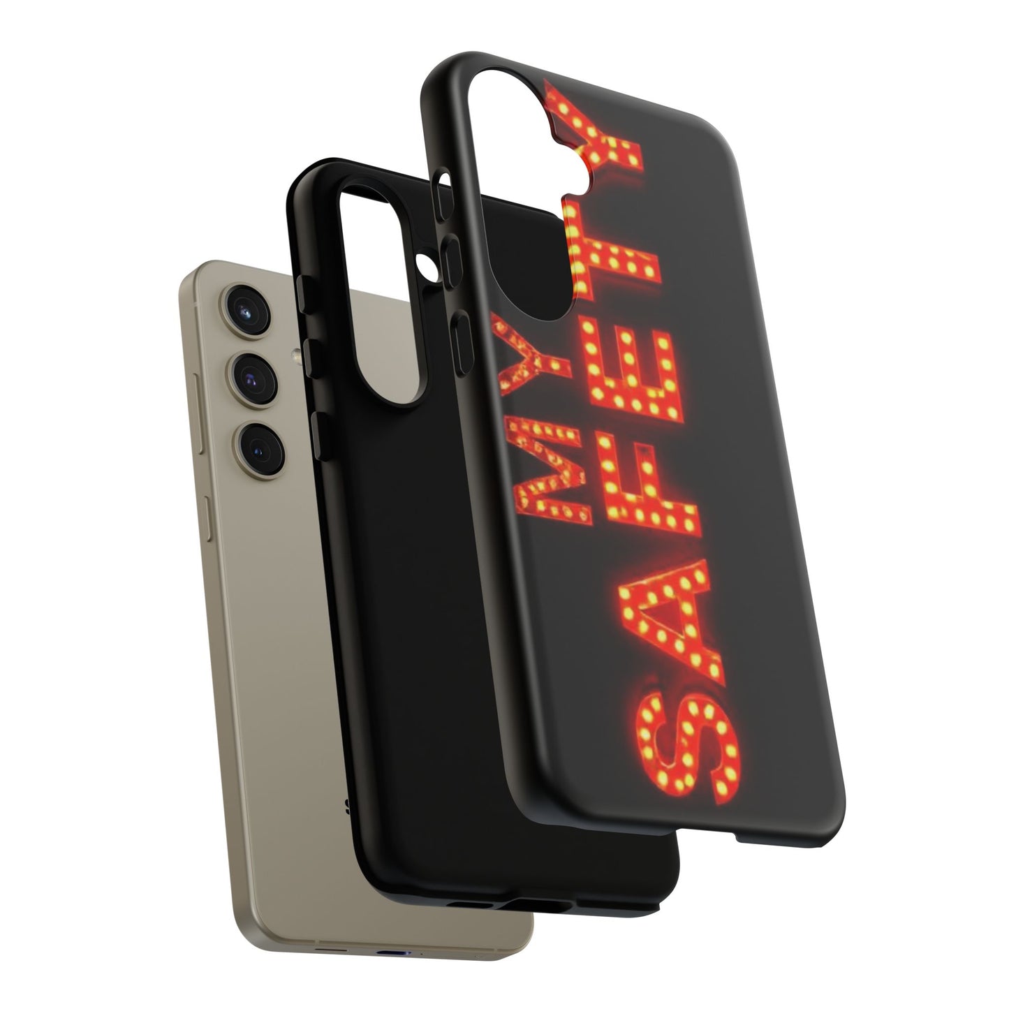 Vibrant Phone Case: 'MY SAFETY' Design for Protection and Style