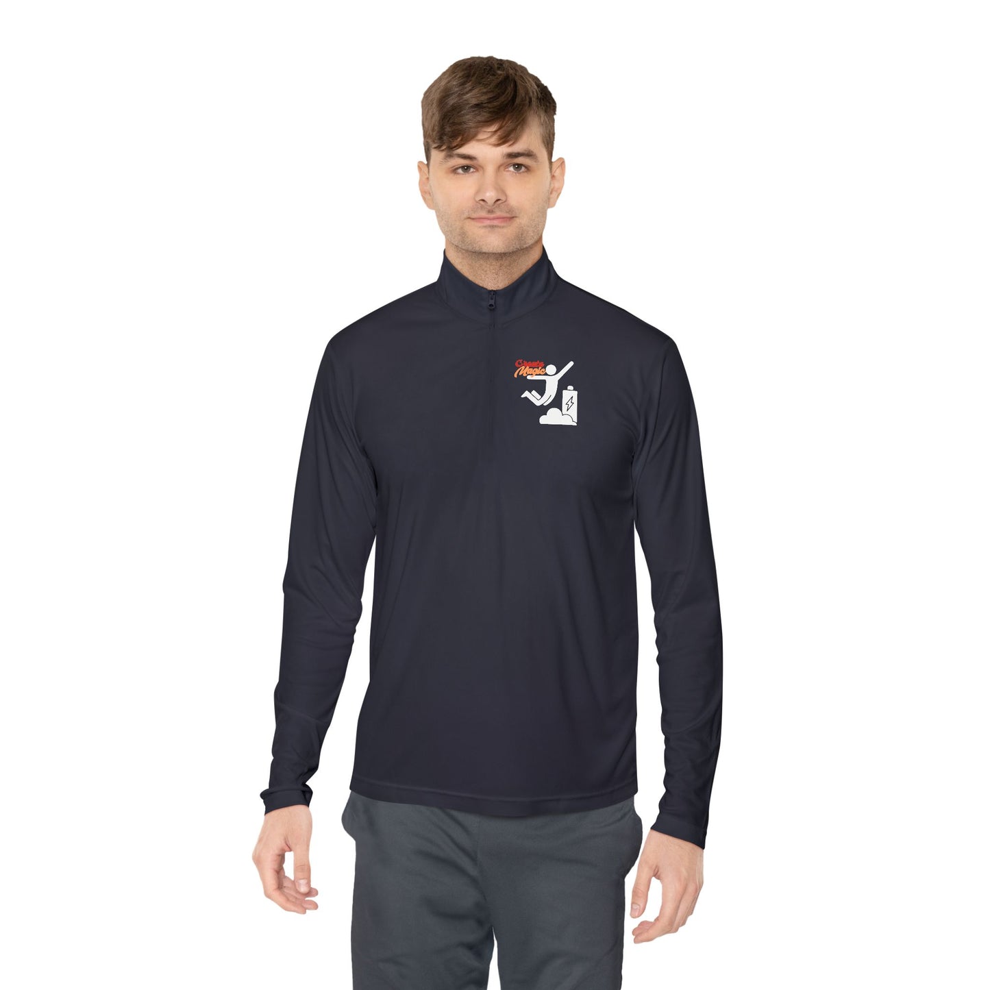 Modern Unisex Quarter-Zip Sweatshirt – Cozy & Fashionable Graphic Pullover