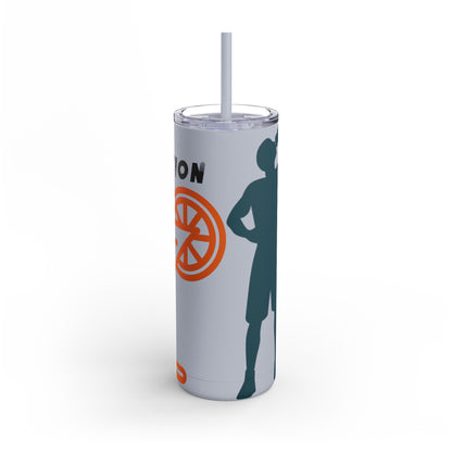 Insulated travel tumbler with a smooth, ergonomic shape and a sturdy, easy-grip body