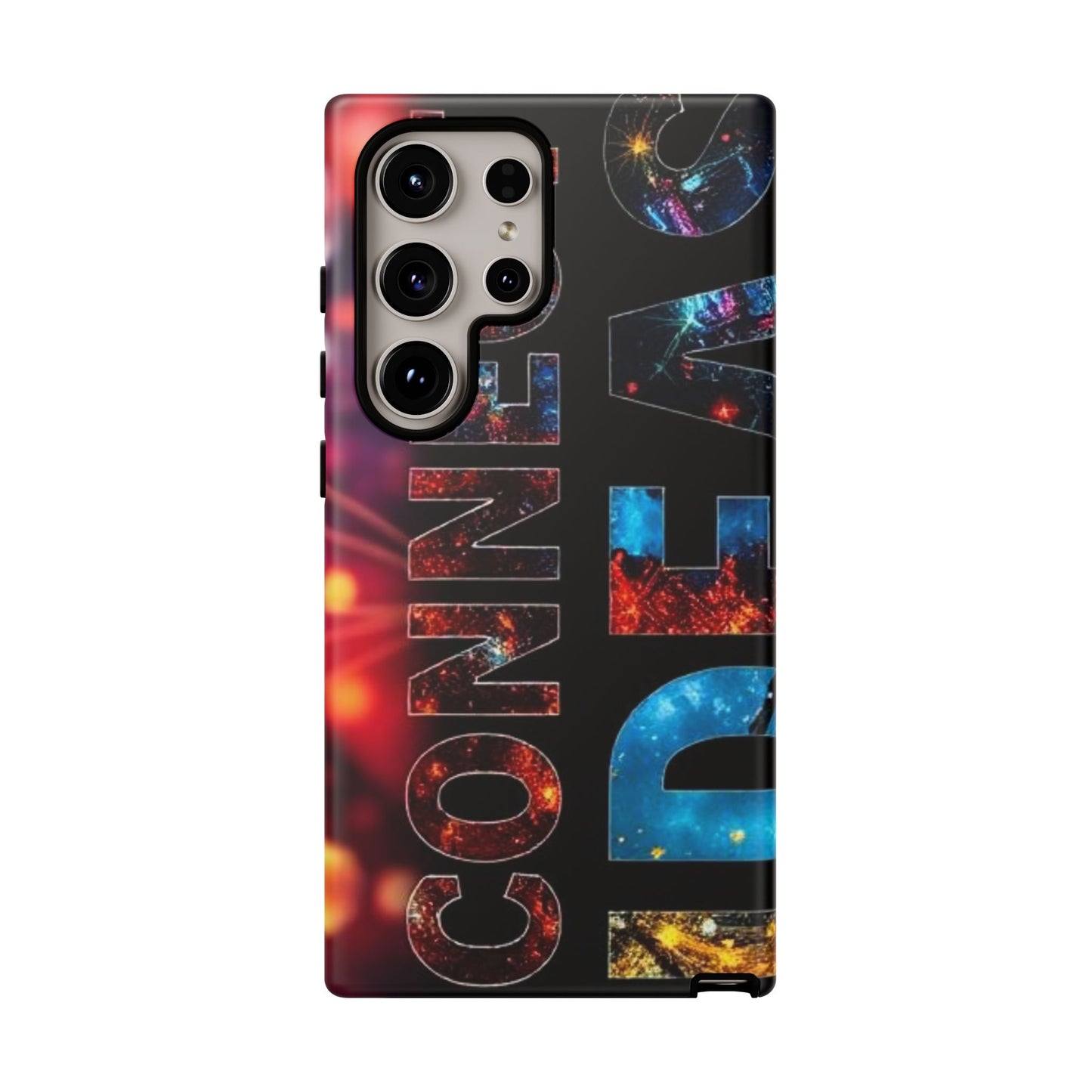 Vibrant Phone Case: 'CONNECT IDEAS' Design for Protection and Style