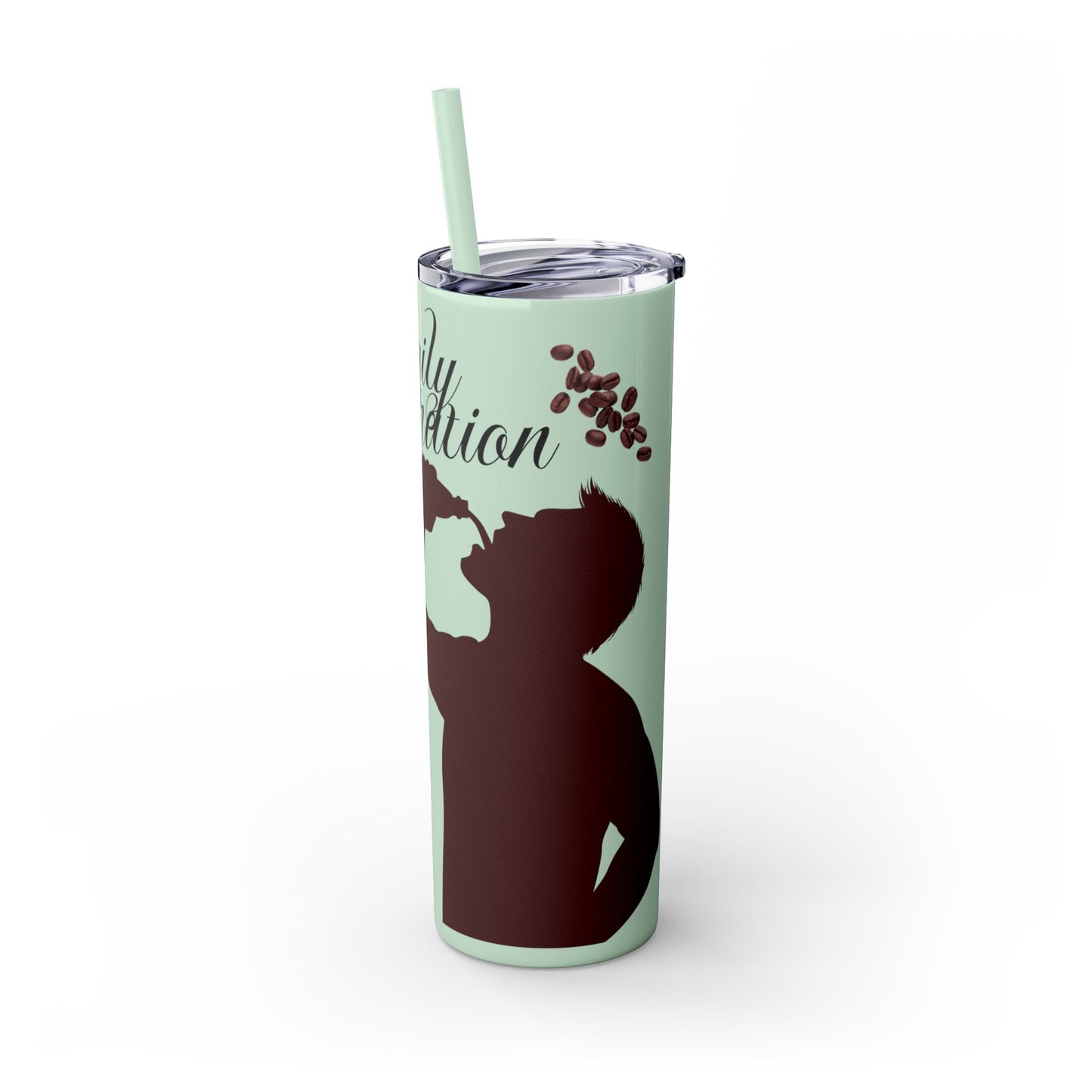 Skinny Tumbler with Straw, 20oz | Aesthetic Graphic Design