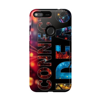 Vibrant Phone Case: 'CONNECT IDEAS' Design for Protection and Style