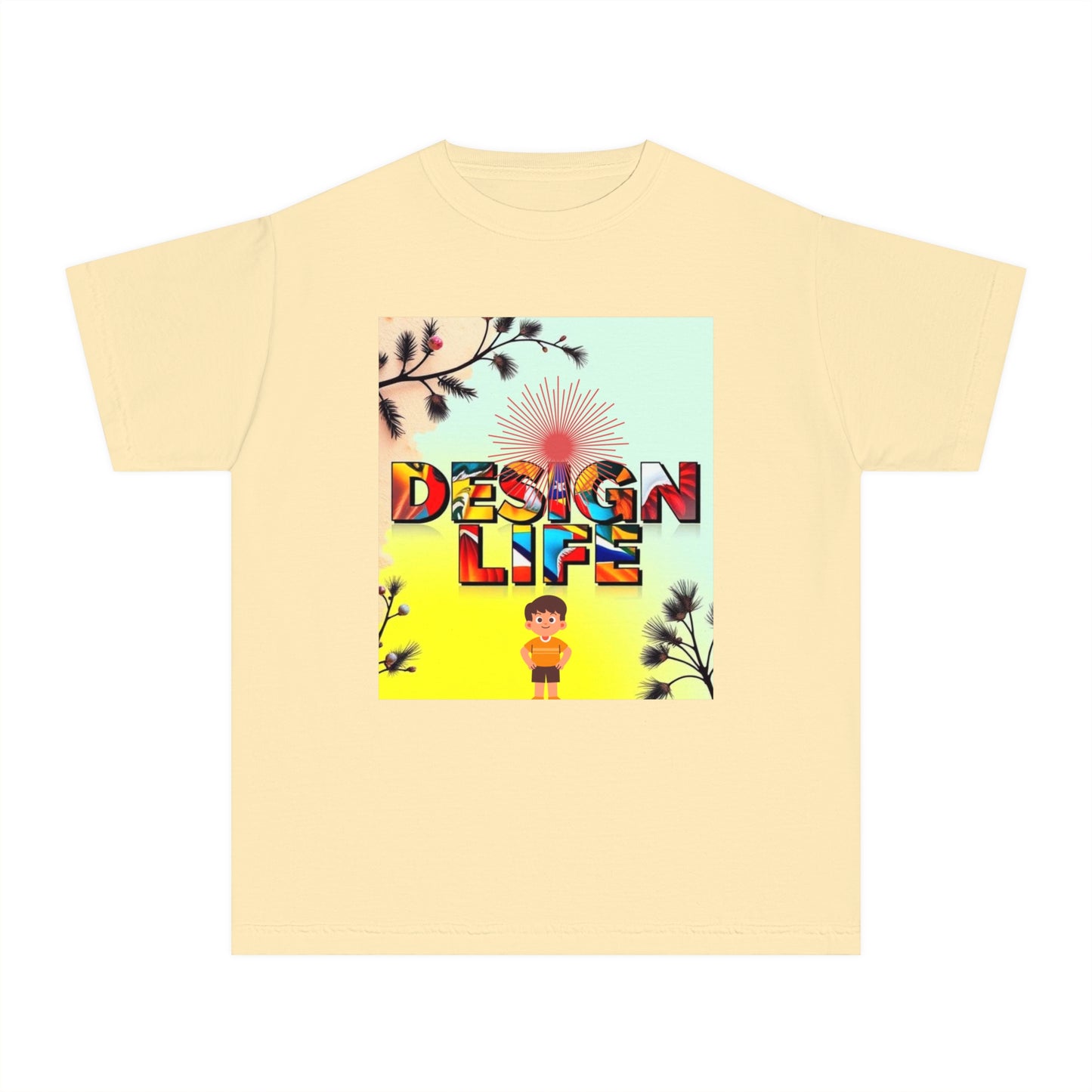 Youth Midweight Tee | Colorful Graphic Design