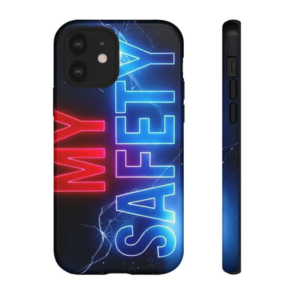 Vibrant Phone Case: 'MY SAFETY' Design for Protection and Style