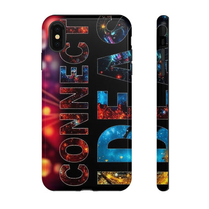 Vibrant Phone Case: 'CONNECT IDEAS' Design for Protection and Style