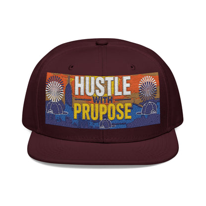 Hustle with Purpose Snapback Hat - Stylish Embroidered Cap for Motivated Individuals