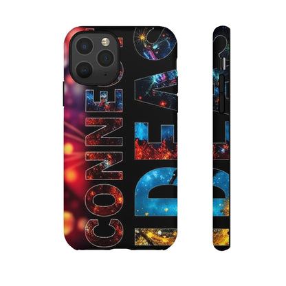 Vibrant Phone Case: 'CONNECT IDEAS' Design for Protection and Style