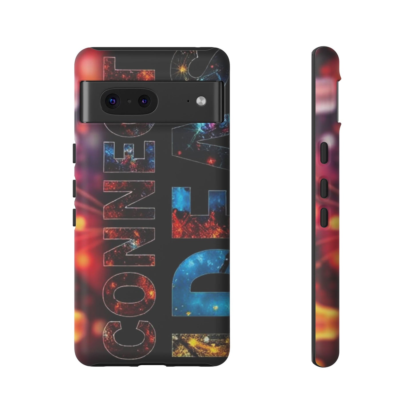 Vibrant Phone Case: 'CONNECT IDEAS' Design for Protection and Style