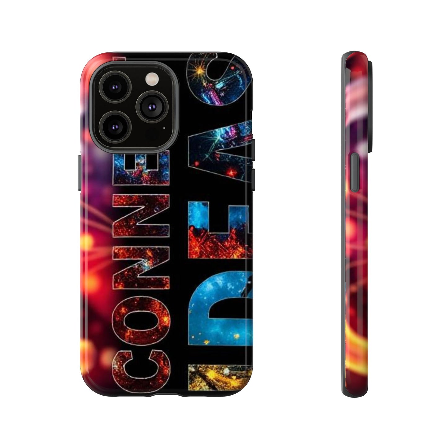 Vibrant Phone Case: 'CONNECT IDEAS' Design for Protection and Style