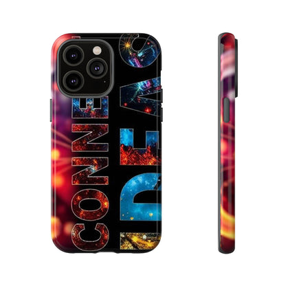 Vibrant Phone Case: 'CONNECT IDEAS' Design for Protection and Style