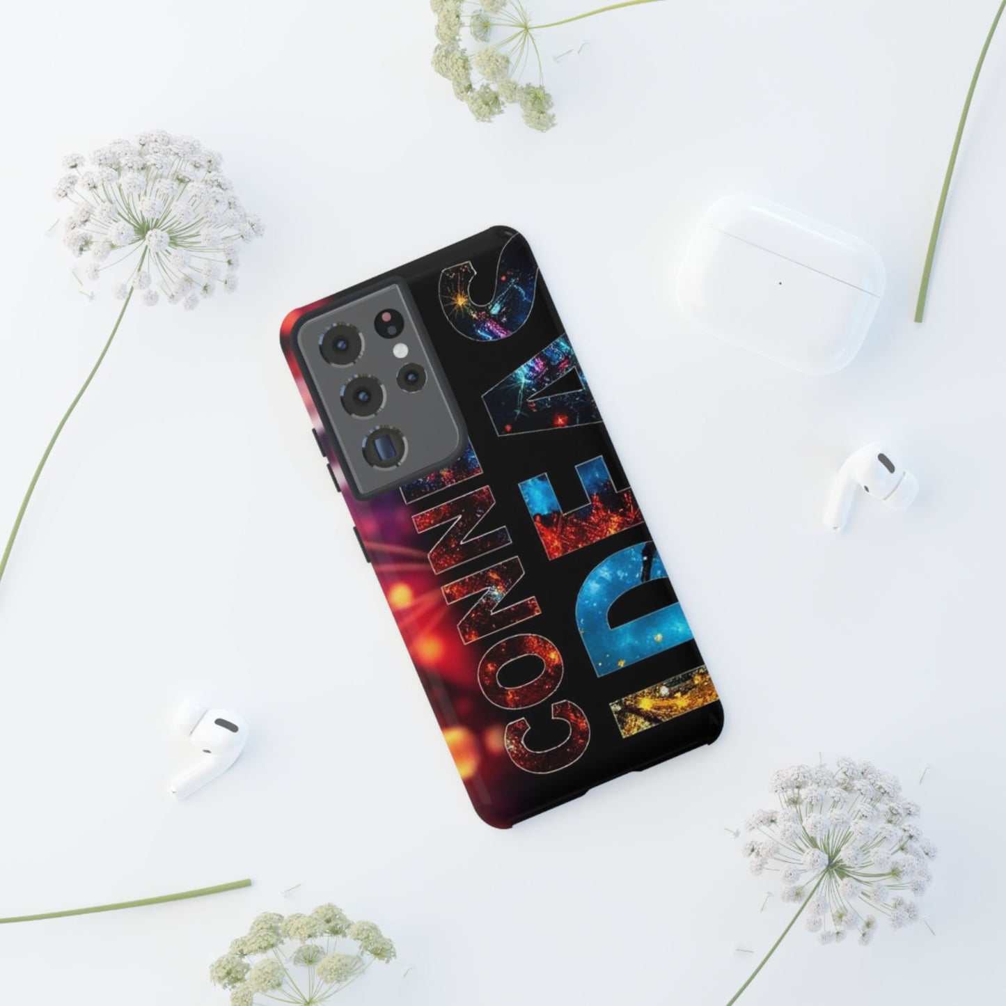 Vibrant Phone Case: 'CONNECT IDEAS' Design for Protection and Style