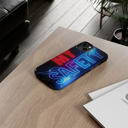 Vibrant Phone Case: 'MY SAFETY' Design for Protection and Style