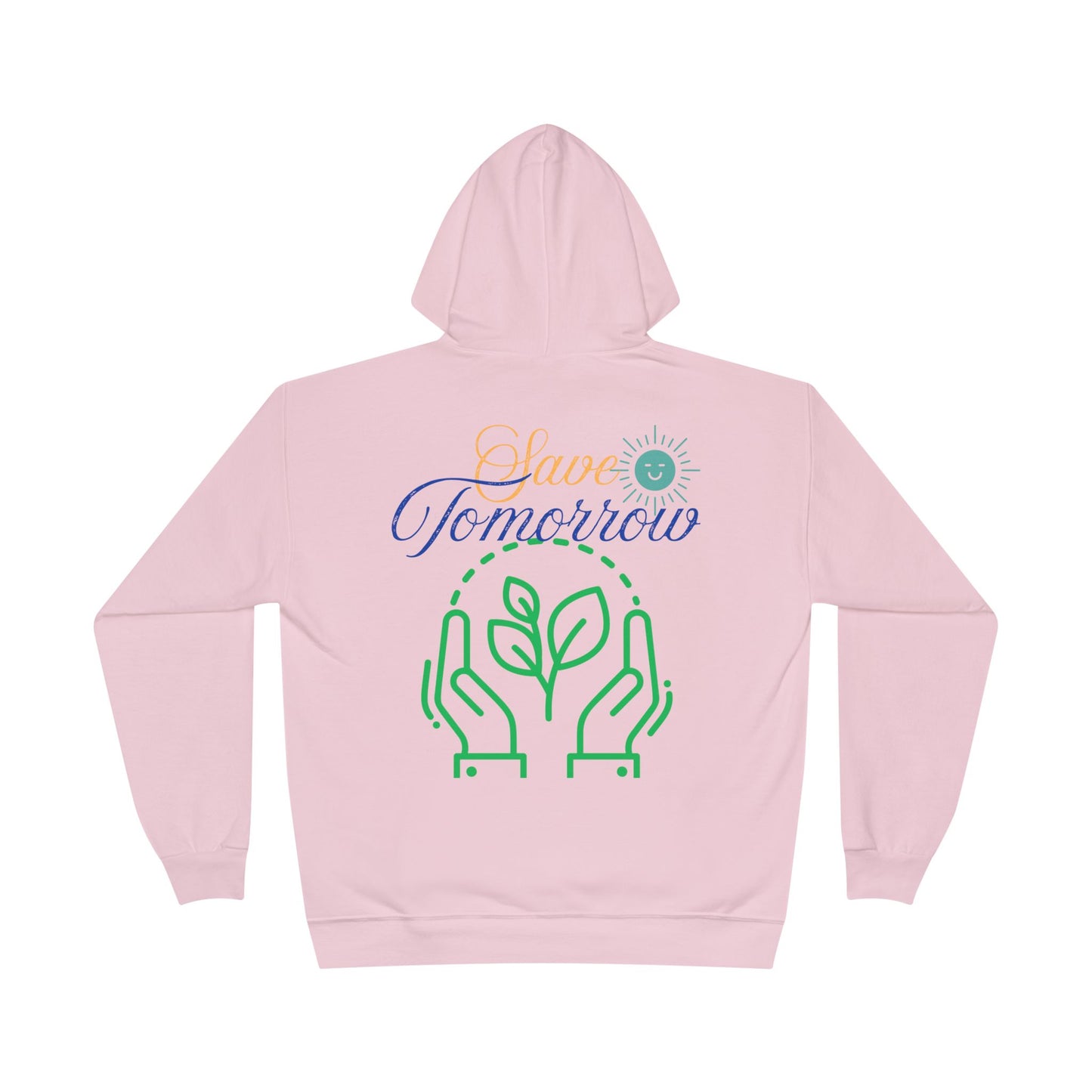 Sustainable Unisex Pullover Hoodie | 'Think Eco, Save Tomorrow' Eco-Friendly Design