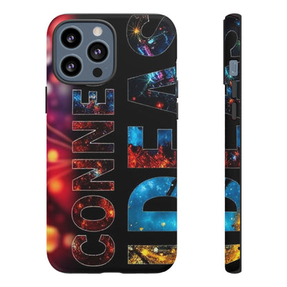 Vibrant Phone Case: 'CONNECT IDEAS' Design for Protection and Style