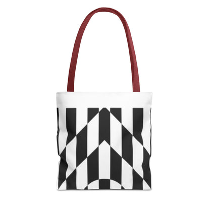 Stylish and eco-friendly reusable  red handled tote bag for everyday wear.