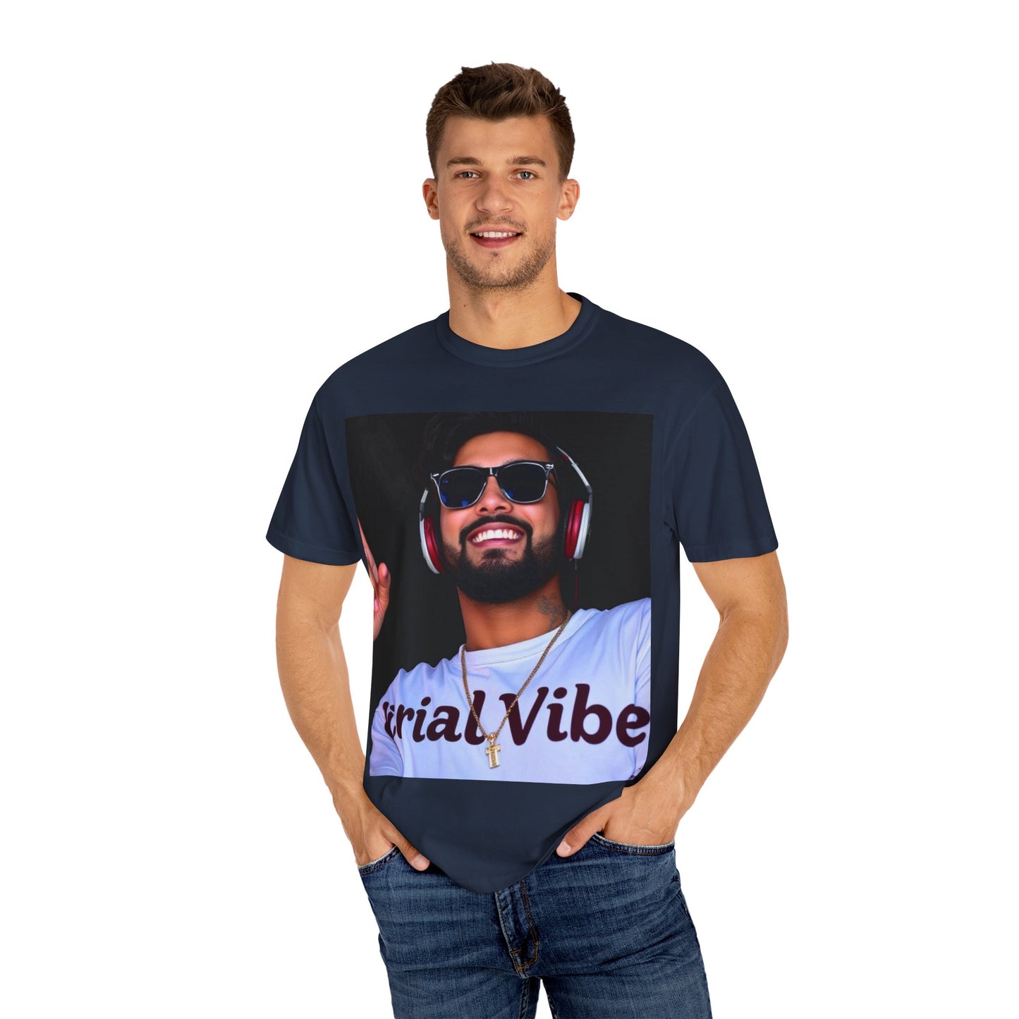 Unisex Garment-Dyed T-shirt - 'Trial Vibe' & 'Rise Higher' Inspirational Graphic Tee