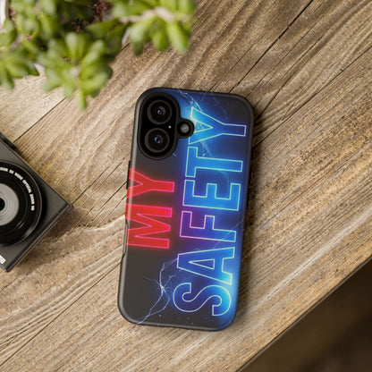 Vibrant Phone Case: 'MY SAFETY' Design for Protection and Style