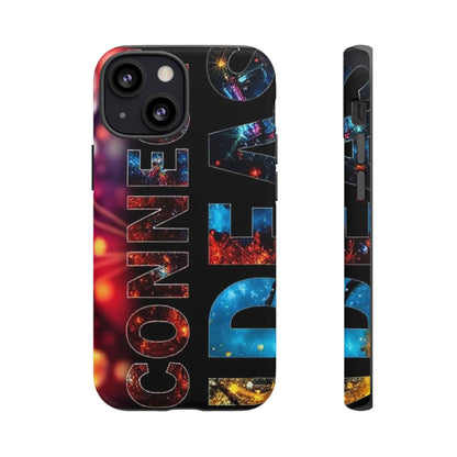 Vibrant Phone Case: 'CONNECT IDEAS' Design for Protection and Style