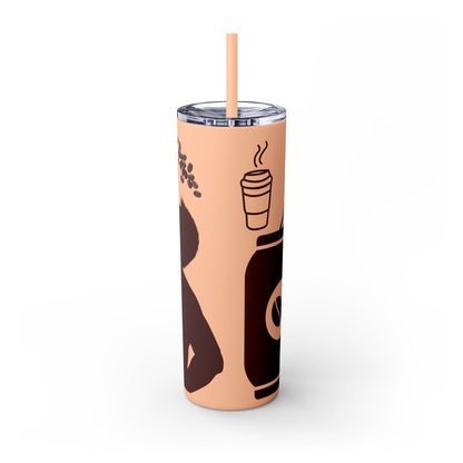 Skinny Tumbler with Straw, 20oz | Aesthetic Graphic Design