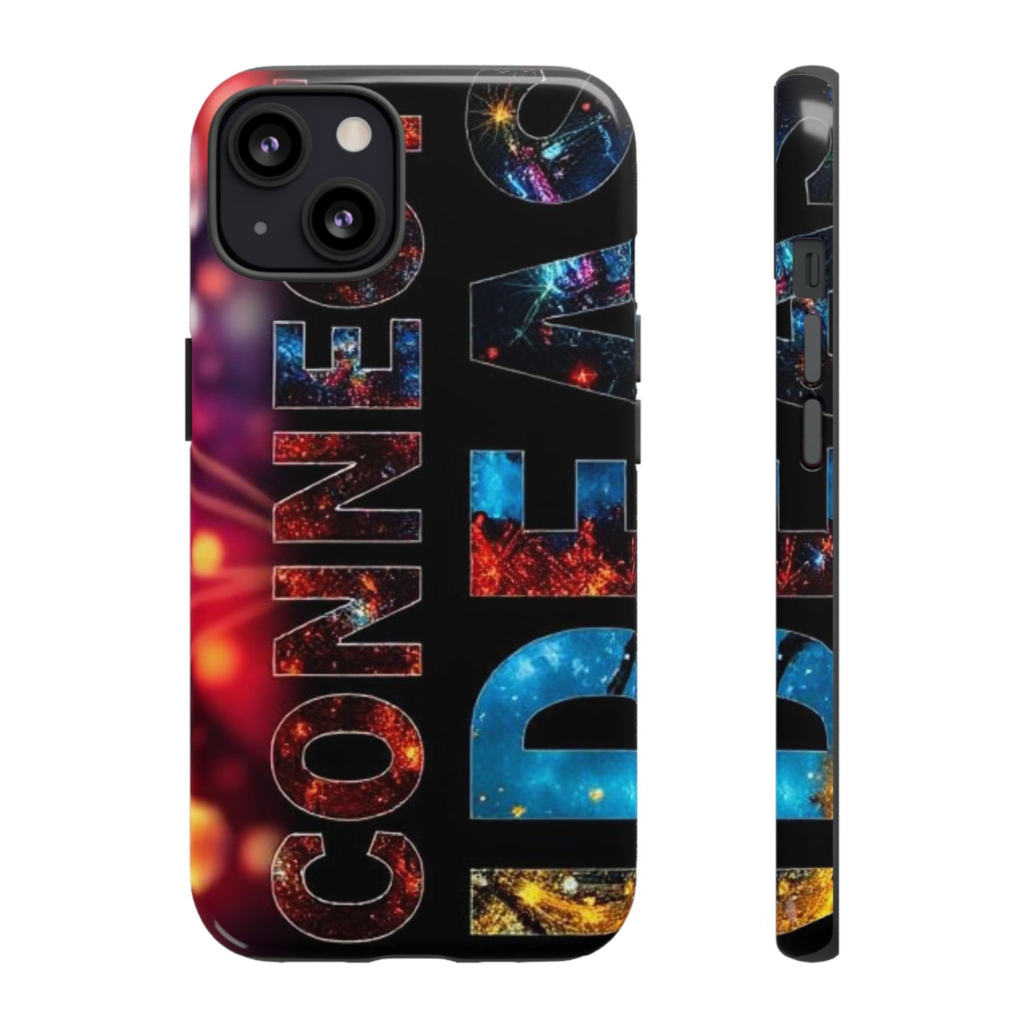 Vibrant Phone Case: 'CONNECT IDEAS' Design for Protection and Style