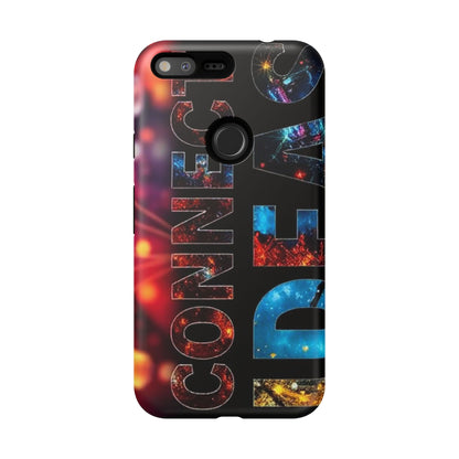 Vibrant Phone Case: 'CONNECT IDEAS' Design for Protection and Style