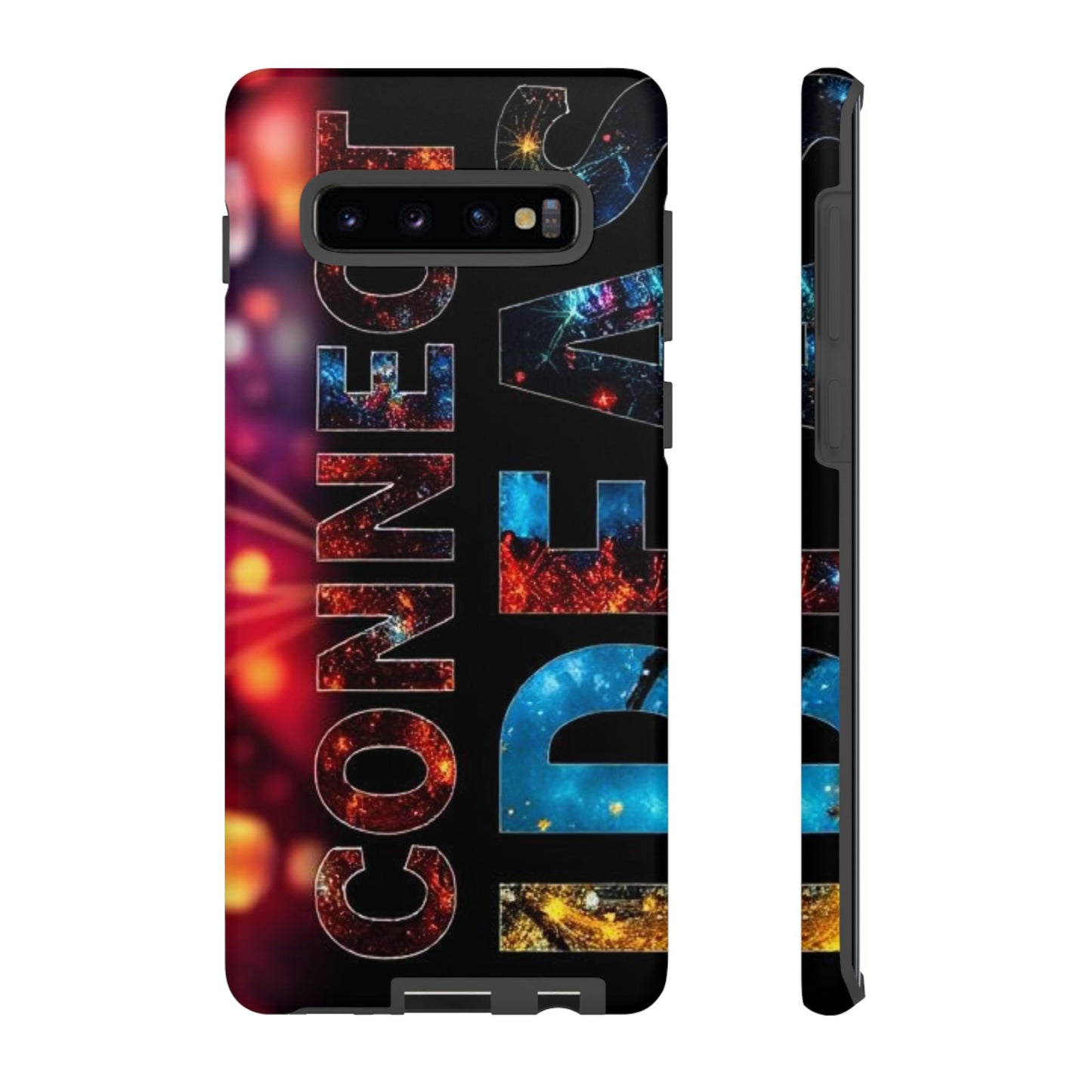 Vibrant Phone Case: 'CONNECT IDEAS' Design for Protection and Style