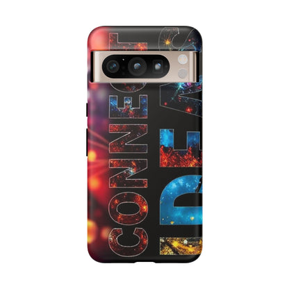 Vibrant Phone Case: 'CONNECT IDEAS' Design for Protection and Style