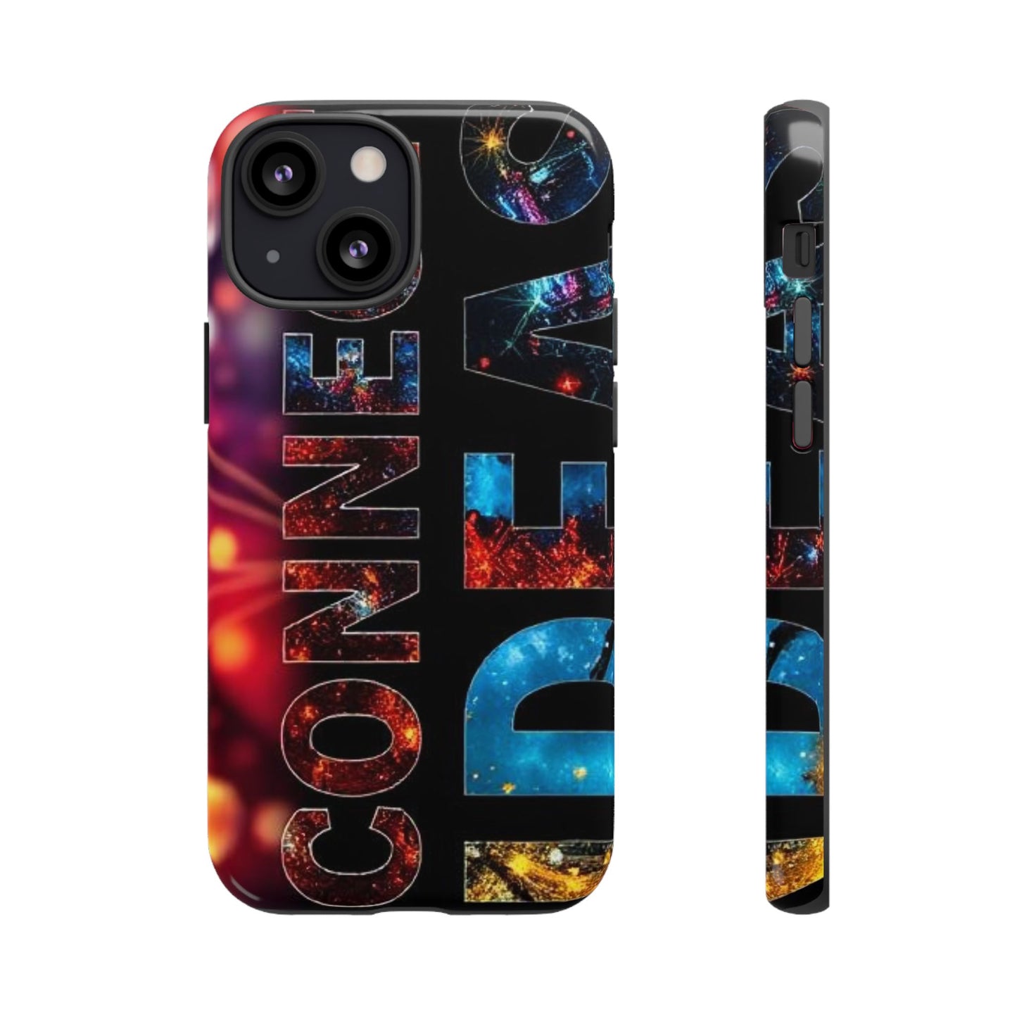 Vibrant Phone Case: 'CONNECT IDEAS' Design for Protection and Style