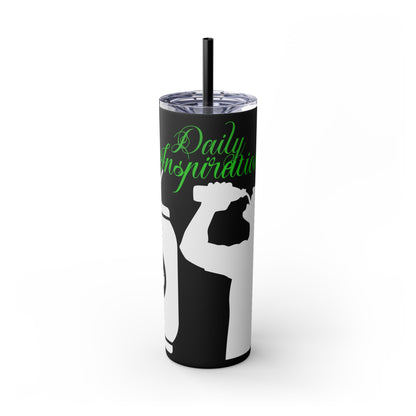 Skinny Tumbler with Straw, 20oz | Aesthetic Graphic Design