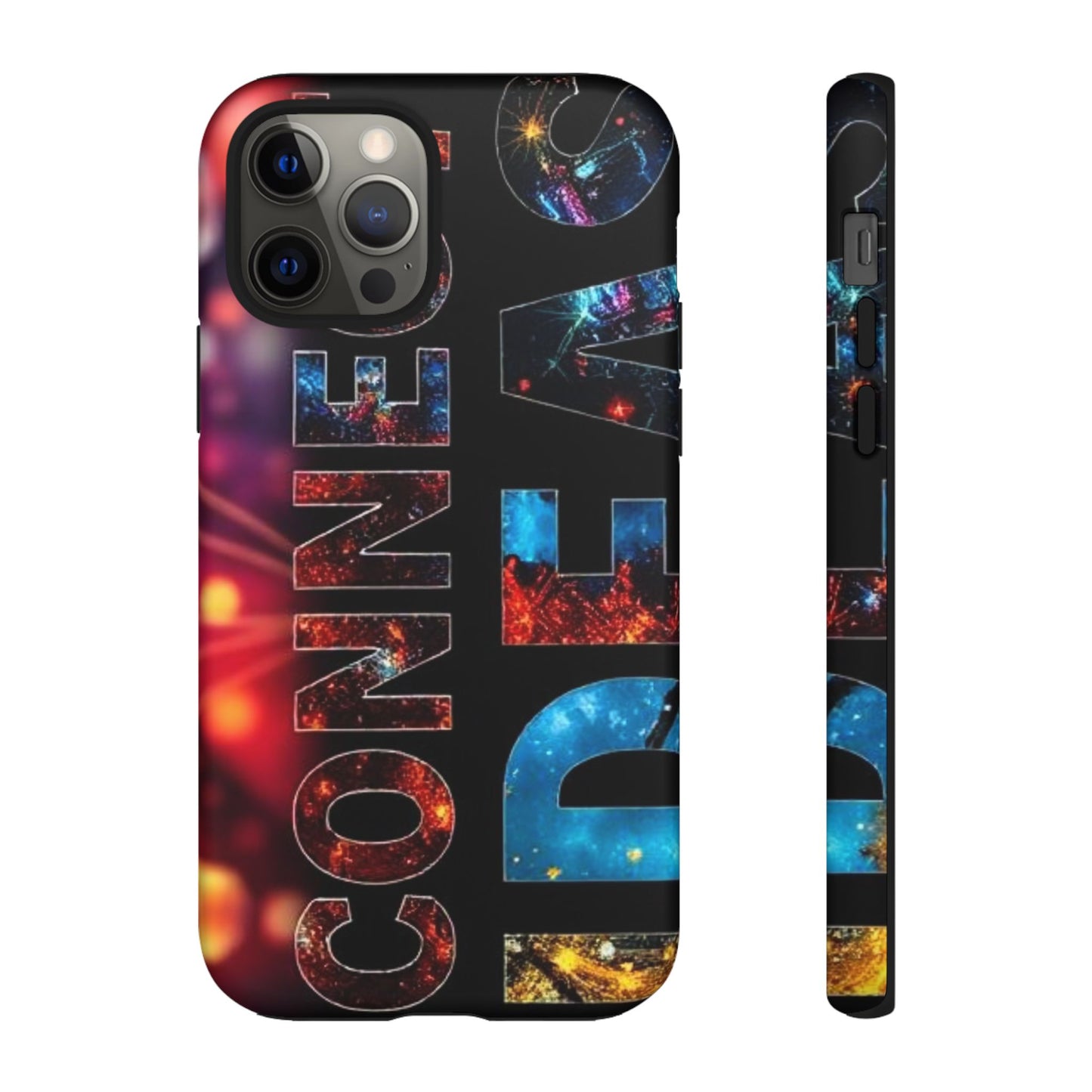 Vibrant Phone Case: 'CONNECT IDEAS' Design for Protection and Style