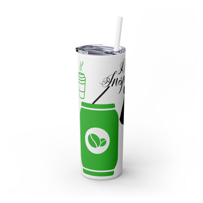 Skinny Tumbler with Straw, 20oz | Aesthetic Graphic Design