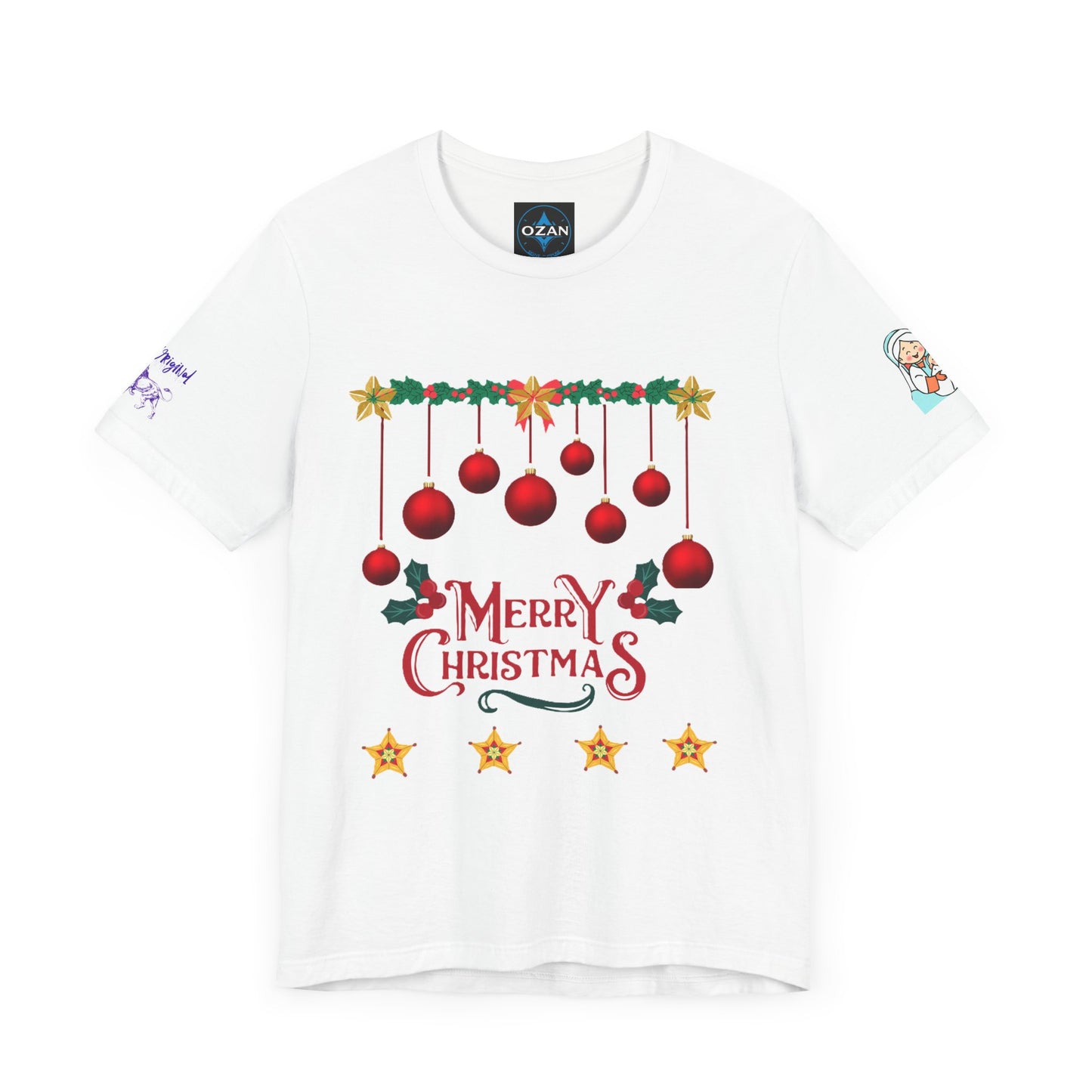 Merry Christmas Unisex Tee | Unique Graphic for Holiday by Artify Wear, OZAN Digital