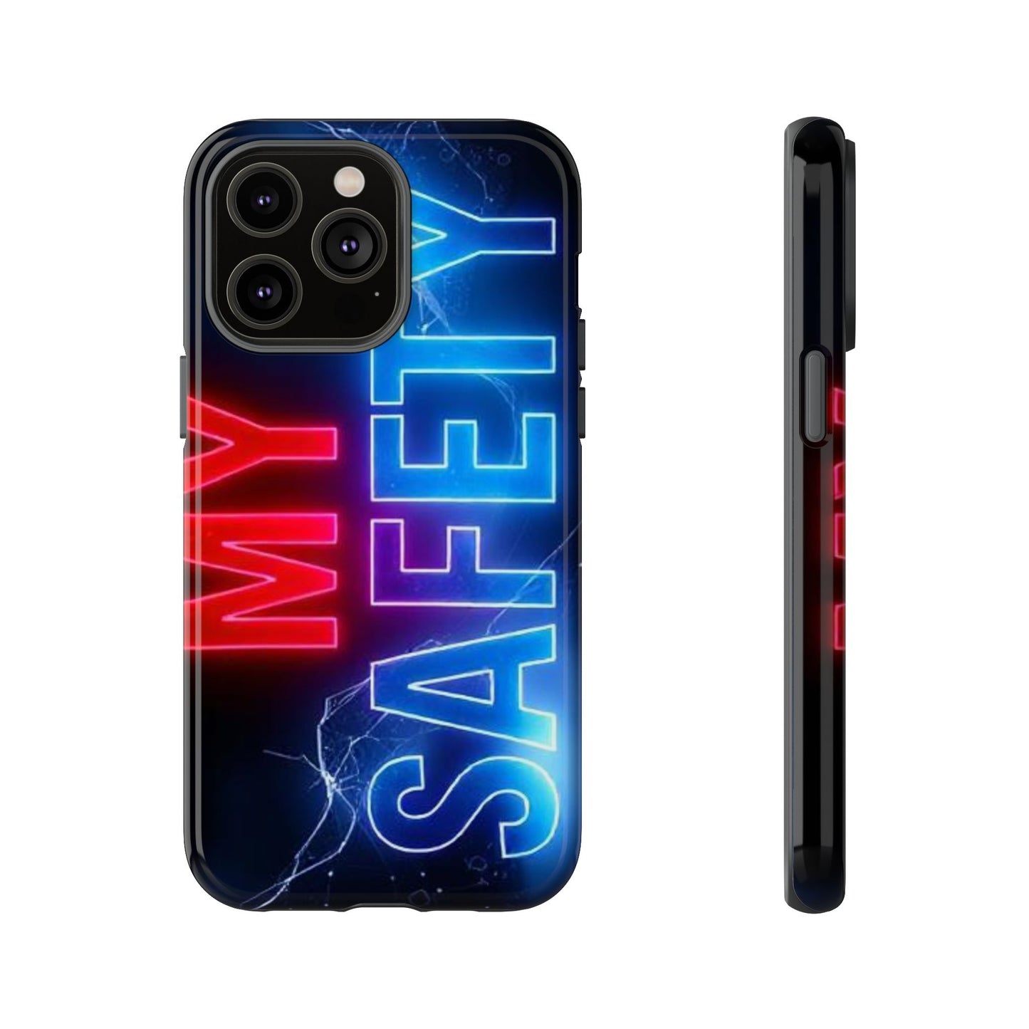 Vibrant Phone Case: 'MY SAFETY' Design for Protection and Style