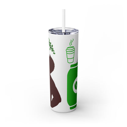 Skinny Tumbler with Straw, 20oz | Aesthetic Graphic Design