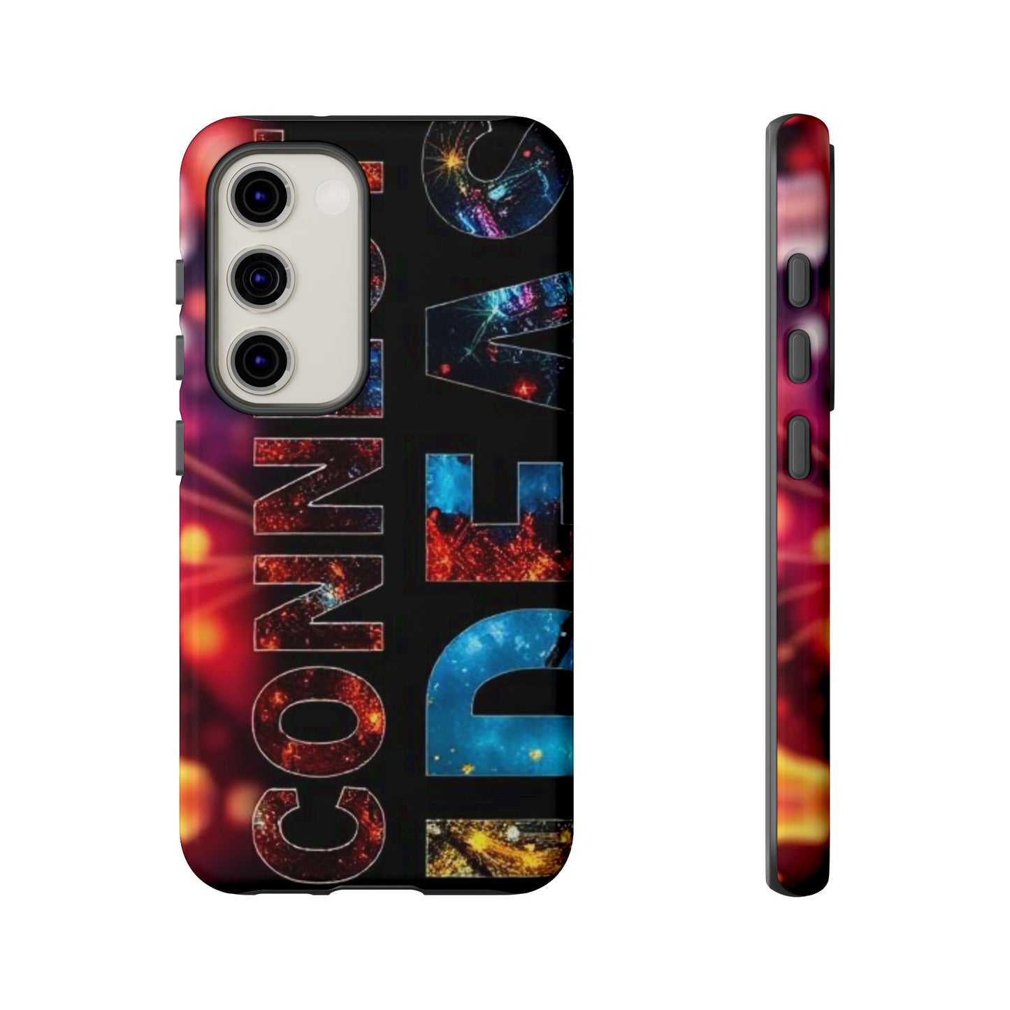 Vibrant Phone Case: 'CONNECT IDEAS' Design for Protection and Style