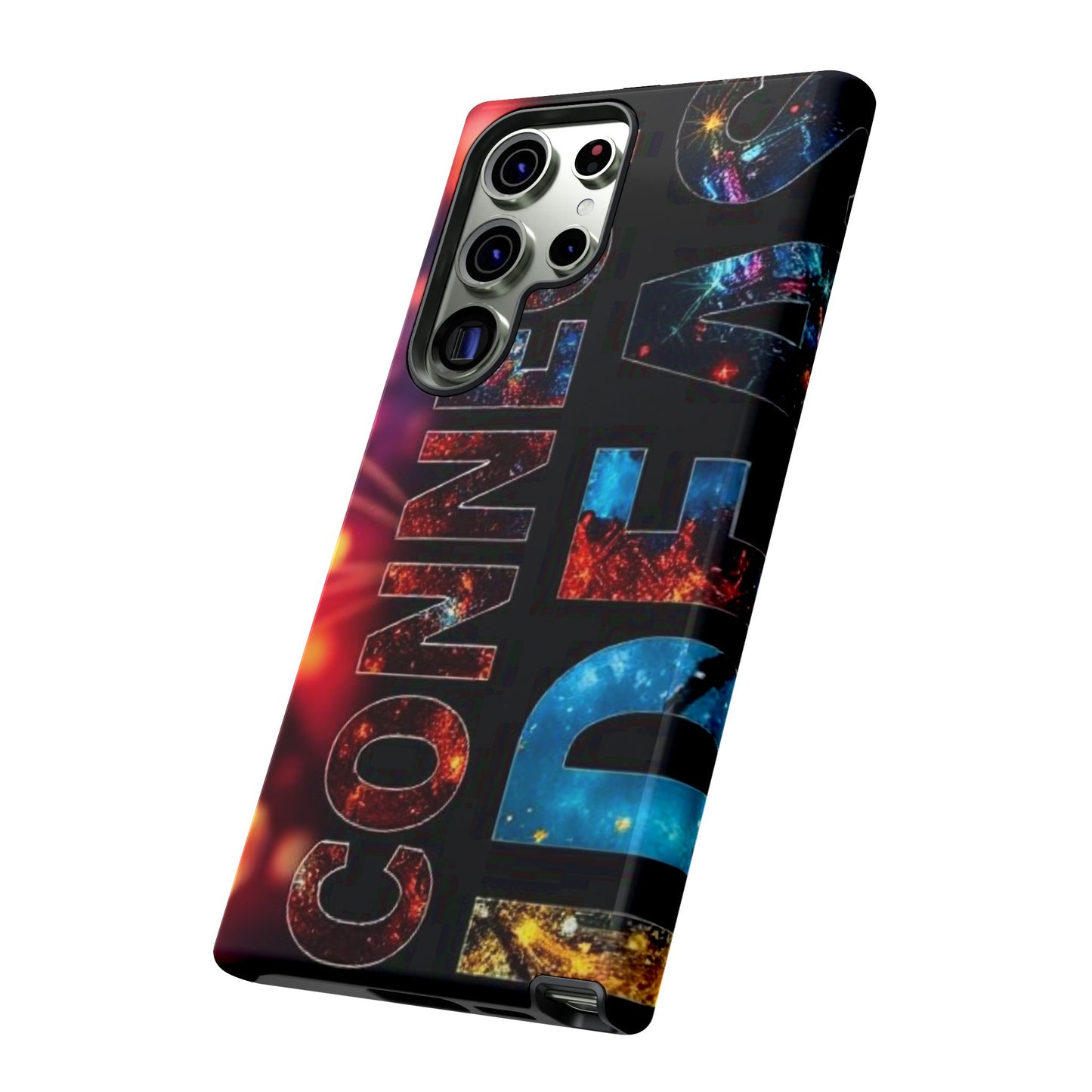 Vibrant Phone Case: 'CONNECT IDEAS' Design for Protection and Style