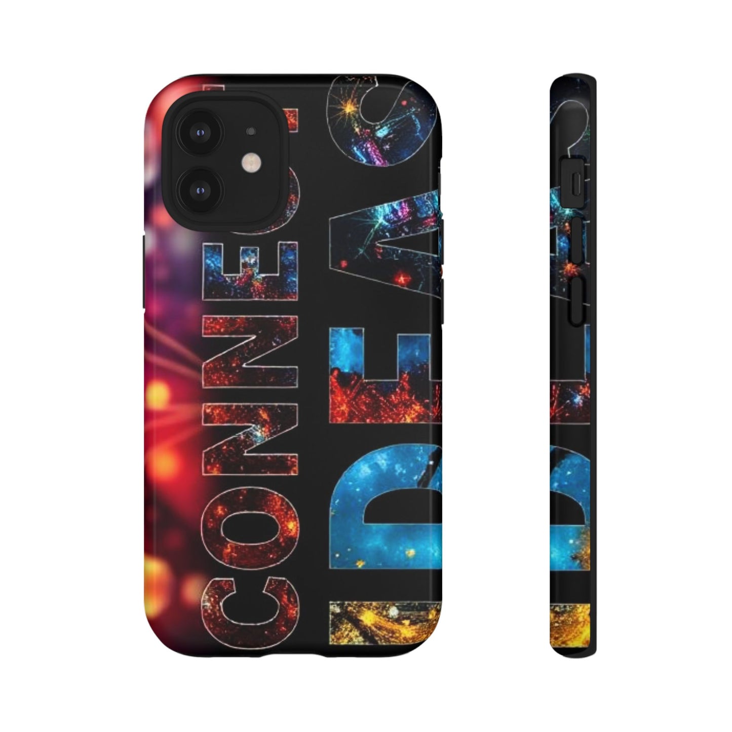 Vibrant Phone Case: 'CONNECT IDEAS' Design for Protection and Style