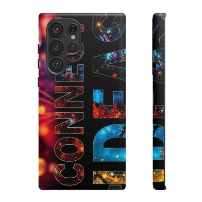 Vibrant Phone Case: 'CONNECT IDEAS' Design for Protection and Style