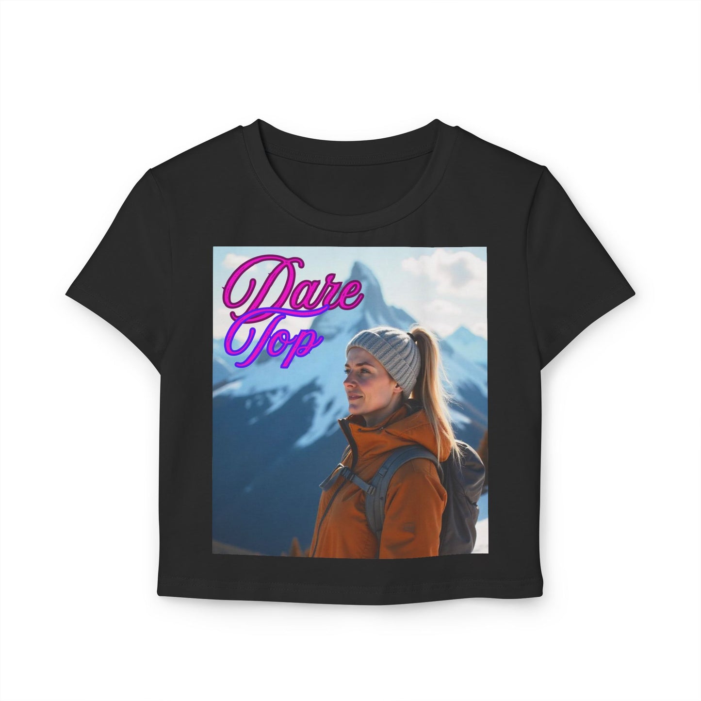 Women's Baby Tee - Trendy Graphic Tee for Young Adults | Dare Top & Viral Vibes