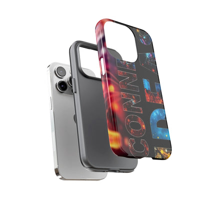 Vibrant Phone Case: 'CONNECT IDEAS' Design for Protection and Style