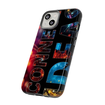 Vibrant Phone Case: 'CONNECT IDEAS' Design for Protection and Style