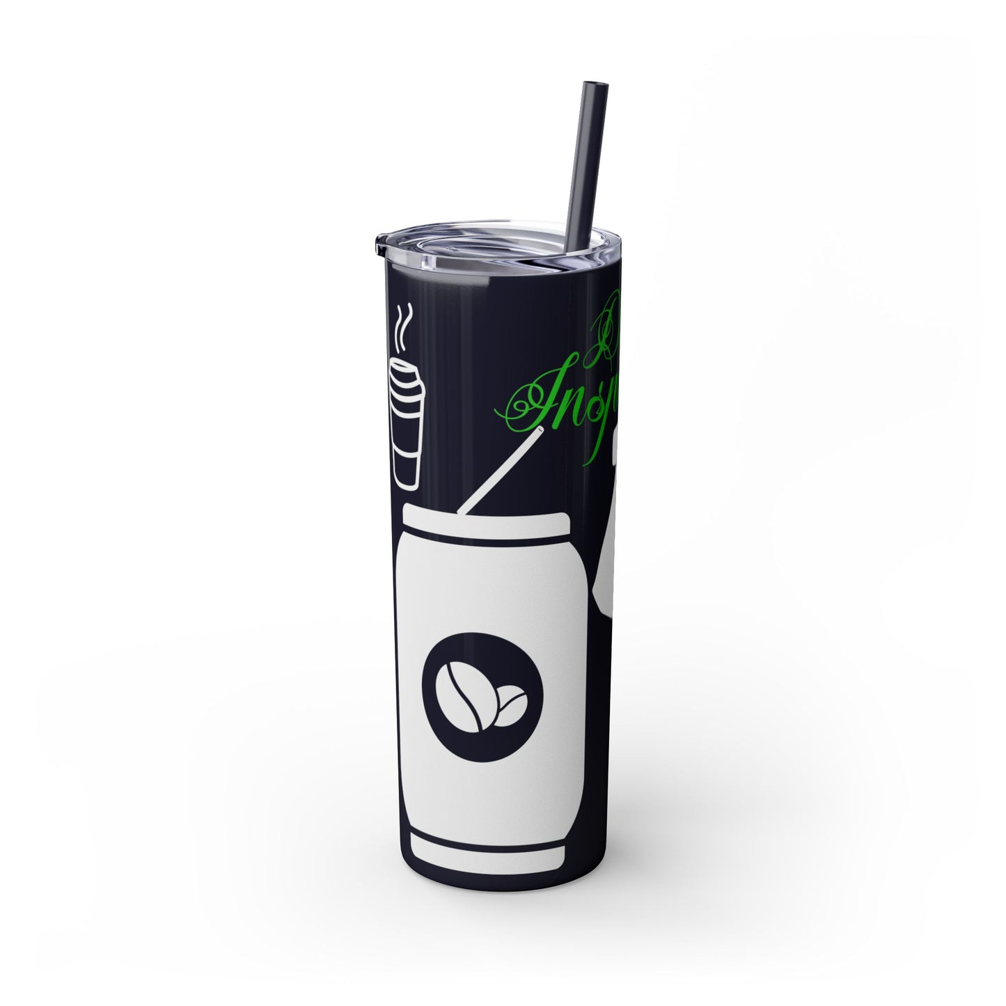 Skinny Tumbler with Straw, 20oz | Aesthetic Graphic Design