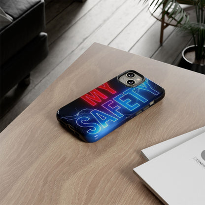 Vibrant Phone Case: 'MY SAFETY' Design for Protection and Style