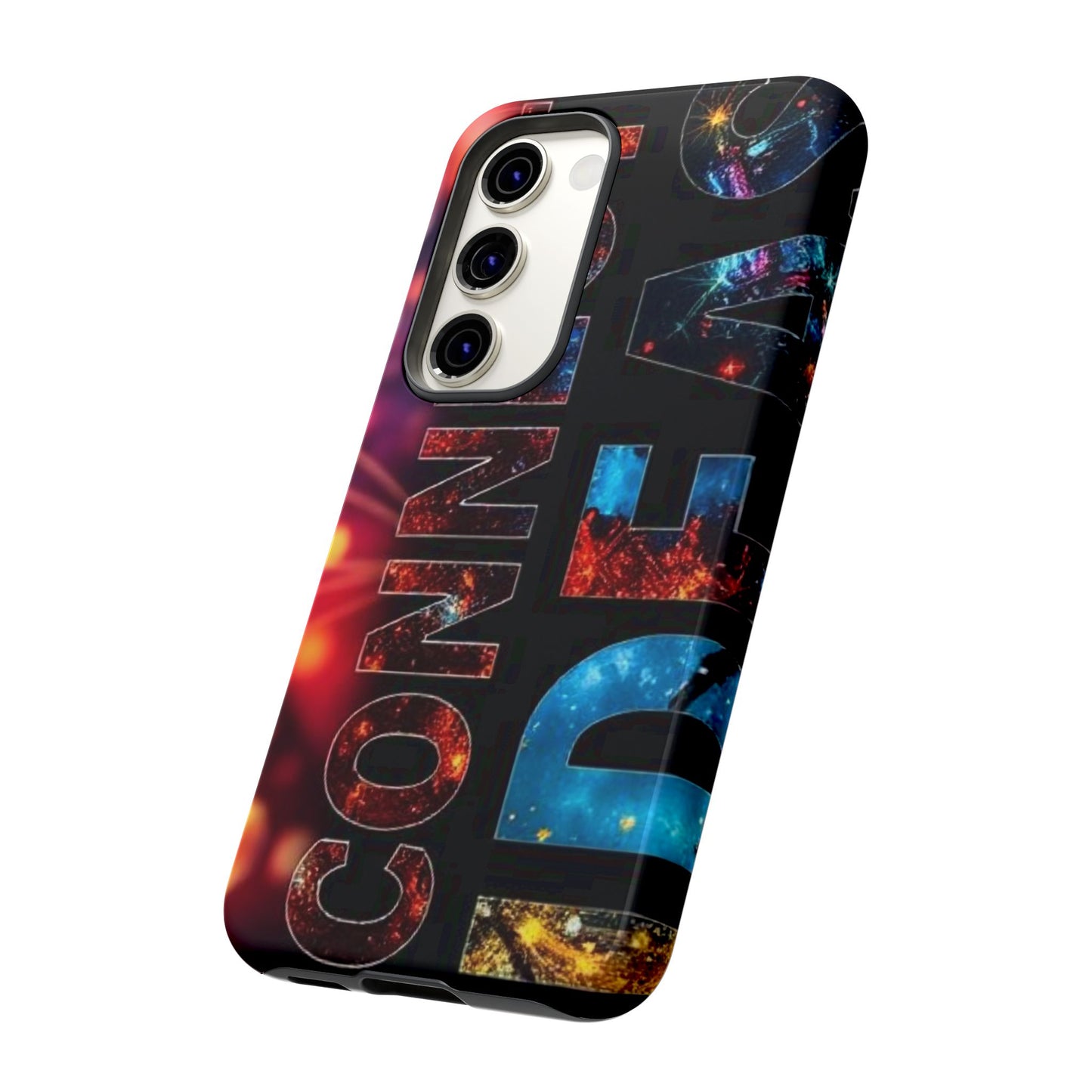 Vibrant Phone Case: 'CONNECT IDEAS' Design for Protection and Style