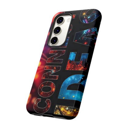 Vibrant Phone Case: 'CONNECT IDEAS' Design for Protection and Style