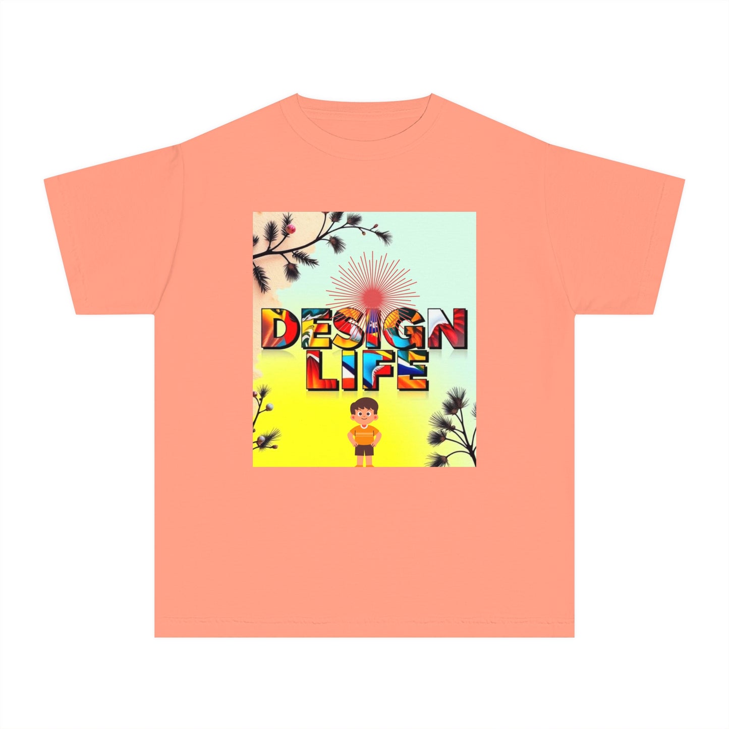 Youth Midweight Tee | Colorful Graphic Design