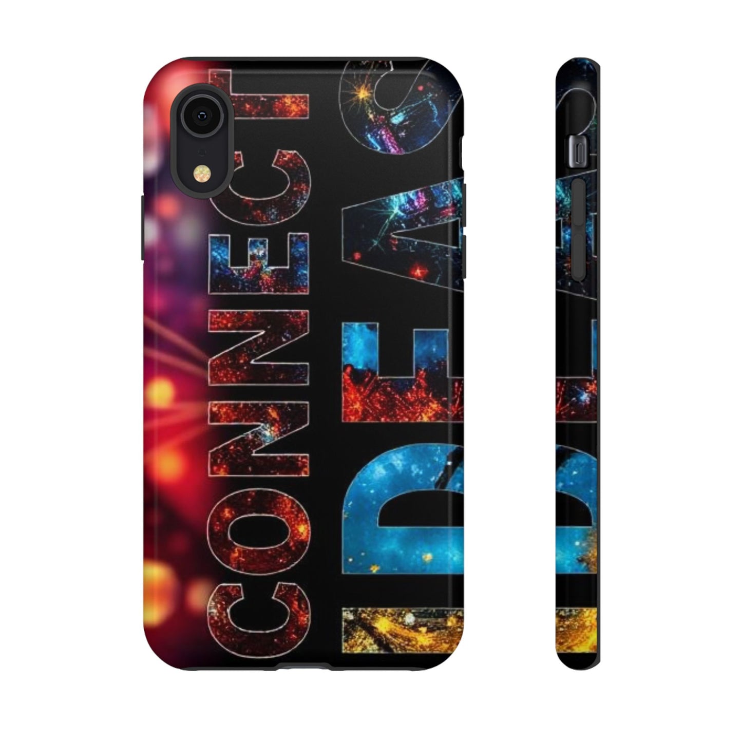 Vibrant Phone Case: 'CONNECT IDEAS' Design for Protection and Style