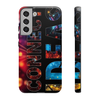 Vibrant Phone Case: 'CONNECT IDEAS' Design for Protection and Style