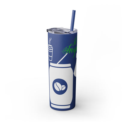 Skinny Tumbler with Straw, 20oz | Aesthetic Graphic Design